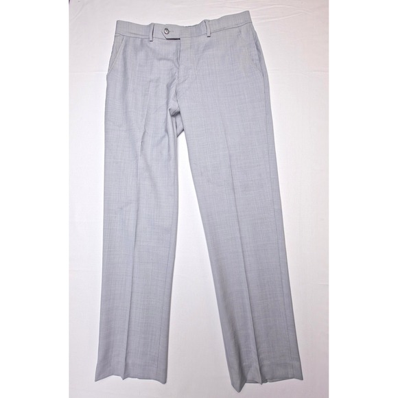 bar III 2 Piece Suit Mens 40S Pants 32x30 Light Grey Wool Blend Business Casual - Picture 11 of 16